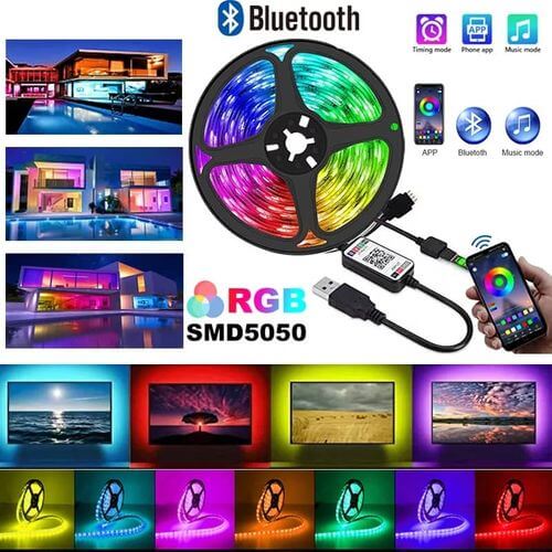 Ruban LED RGB 10M – Bluetooth & Contrôle par App