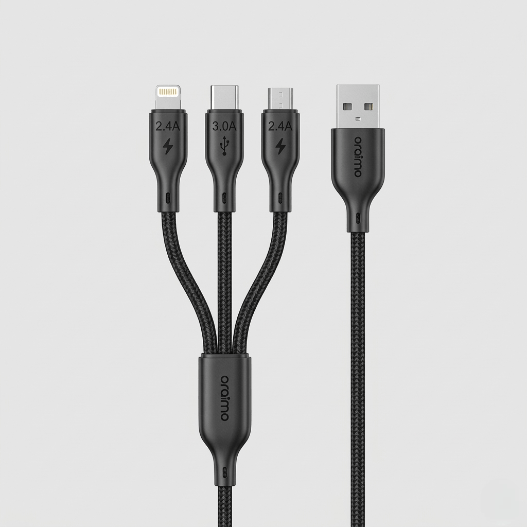 Oraimo Duraline 4 3A 1.2M 3 in 1 Cable