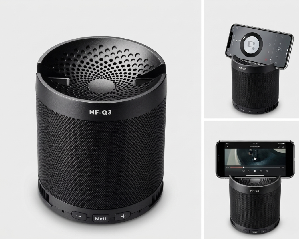 Enceinte Bluetooth HF-Q3 avec Support Téléphone