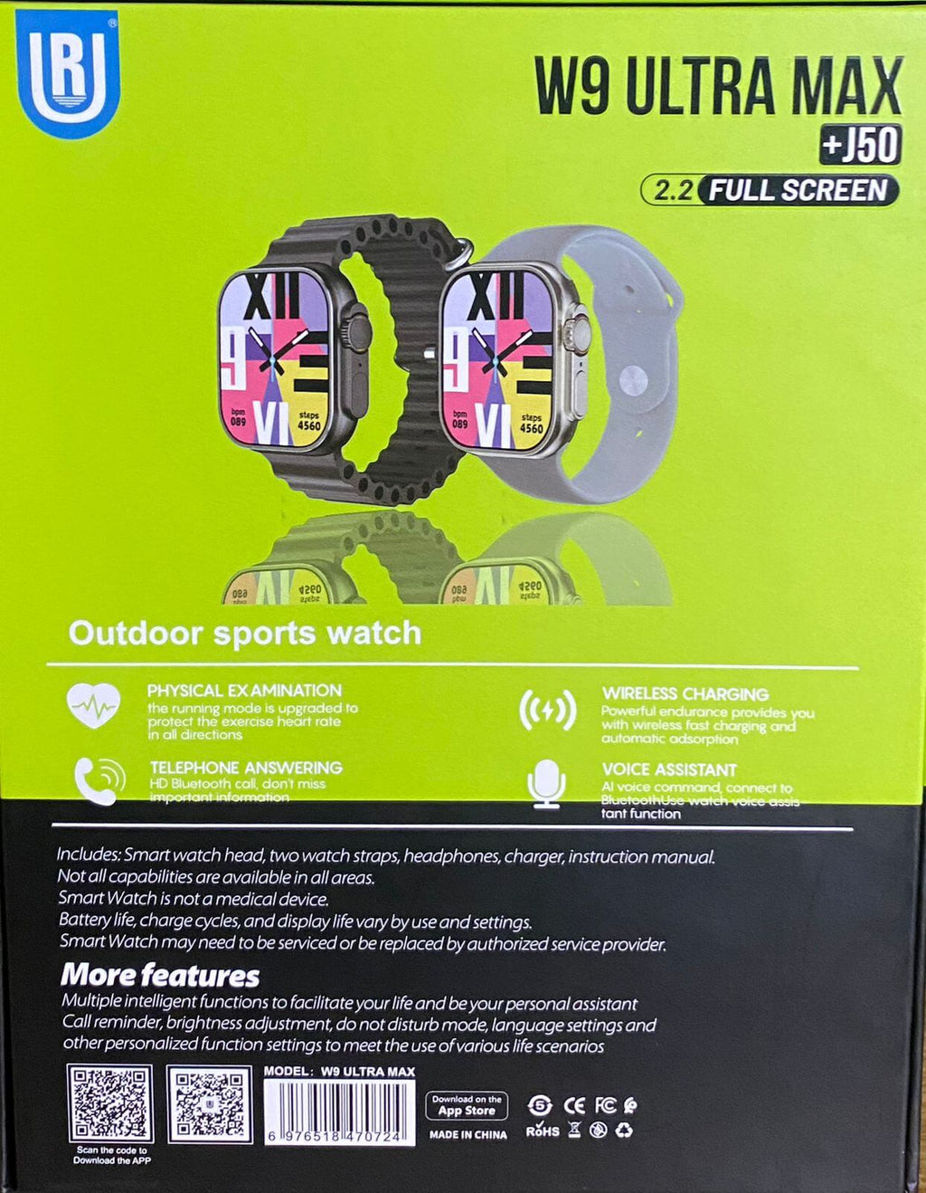 Smart Watch W9 ULtra Max +J50