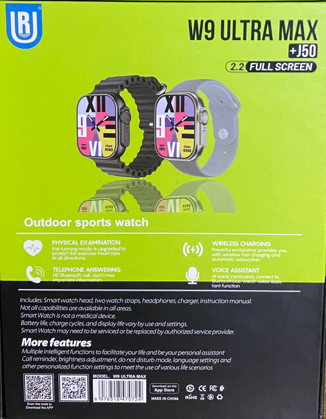 Smart Watch W9 ULtra Max +J50